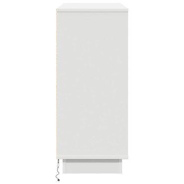 vidaXL Κονσόλα με LED Λευκή 90x32x75cm Κατασκευασμένο ξύλο 1 τεμ.