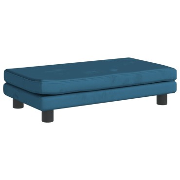 vidaXL Καναπές Παιδικός με Υποπόδιο Μπλε 100x50x30cm Βελούδινος 1 τεμ.
