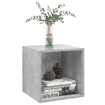 vidaXL Ντουλάπια Τοίχου 2 τεμ. Γκρι Σκυρ. 37x37x37cm από Επεξ. Ξύλο