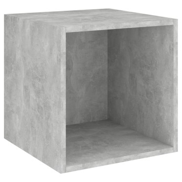 vidaXL Ντουλάπια Τοίχου 2 τεμ. Γκρι Σκυρ. 37x37x37cm από Επεξ. Ξύλο