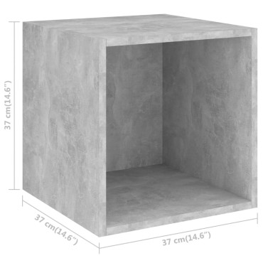 vidaXL Ντουλάπια Τοίχου 2 τεμ. Γκρι Σκυρ. 37x37x37cm από Επεξ. Ξύλο