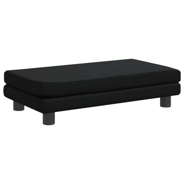 vidaXL Κρεβάτι Σκύλου με Προέκταση Μαύρο 100x50x30 εκ. Συνθετικό Δέρμα