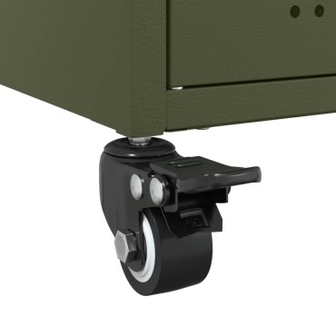 vidaXL Ντουλάπι Πράσινο Λαδί 100,5x39x72cm από Ατσάλι 1 τεμ.