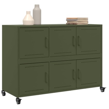 vidaXL Ντουλάπι Πράσινο Λαδί 100,5x39x72cm από Ατσάλι 1 τεμ.