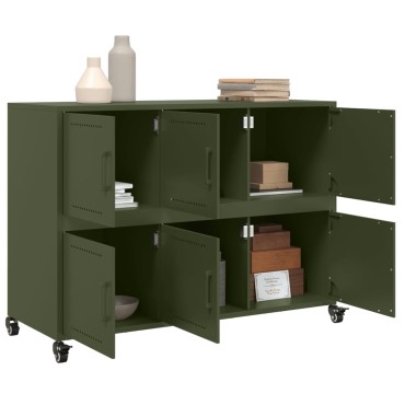 vidaXL Ντουλάπι Πράσινο Λαδί 100,5x39x72cm από Ατσάλι 1 τεμ.