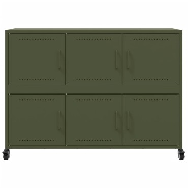 vidaXL Ντουλάπι Πράσινο Λαδί 100,5x39x72cm από Ατσάλι 1 τεμ.