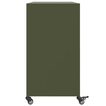 vidaXL Ντουλάπι Πράσινο Λαδί 100,5x39x72cm από Ατσάλι 1 τεμ.