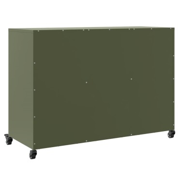 vidaXL Ντουλάπι Πράσινο Λαδί 100,5x39x72cm από Ατσάλι 1 τεμ.