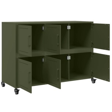vidaXL Ντουλάπι Πράσινο Λαδί 100,5x39x72cm από Ατσάλι 1 τεμ.