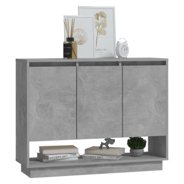 vidaXL Μπουφές Γκρι Σκυροδέματος 97x31x75cm από Μοριοσανίδα 1 τεμ.