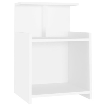 vidaXL Κομοδίνο Λευκό 40x35x60cm από Επεξ. Ξύλο 1 τεμ.
