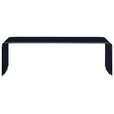 vidaXL Τραπεζάκι Σαλονιού Μαύρο 98x45x31cm από Ψημένο Γυαλί 1 τεμ.