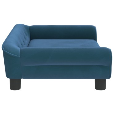 vidaXL Καναπές Παιδικός Μπλε 70x45x26cm Βελούδινος 1 τεμ.