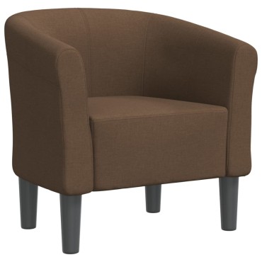 vidaXL Πολυθρόνα Μπάρελ Καφέ Υφασμάτινη 46,5x45cm 1 τεμ.