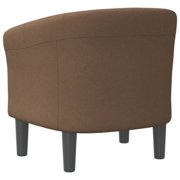 vidaXL Πολυθρόνα Μπάρελ Καφέ Υφασμάτινη 46,5x45cm 1 τεμ.