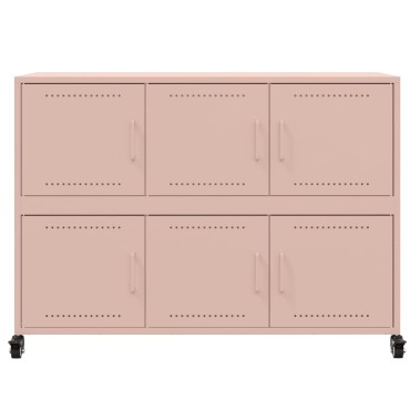 vidaXL Ντουλάπι Ροζ 100,5x39x72cm από Χάλυβα 1 τεμ.