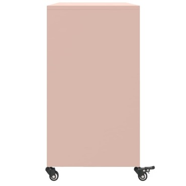 vidaXL Ντουλάπι Ροζ 100,5x39x72cm από Χάλυβα 1 τεμ.