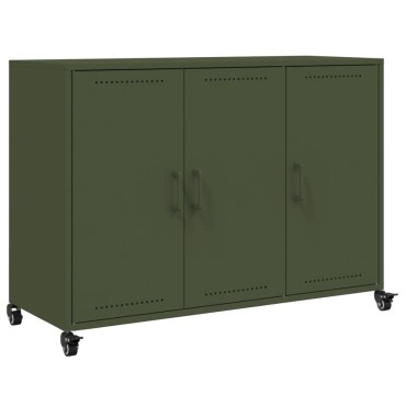 vidaXL Ντουλάπι Πράσινο Λαδί 100,5x39x72cm από Ατσάλι 1 τεμ.