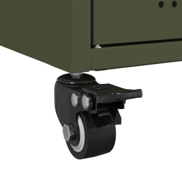 vidaXL Ντουλάπι Πράσινο Λαδί 100,5x39x72cm από Ατσάλι 1 τεμ.