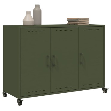 vidaXL Ντουλάπι Πράσινο Λαδί 100,5x39x72cm από Ατσάλι 1 τεμ.