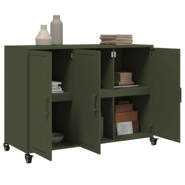 vidaXL Ντουλάπι Πράσινο Λαδί 100,5x39x72cm από Ατσάλι 1 τεμ.