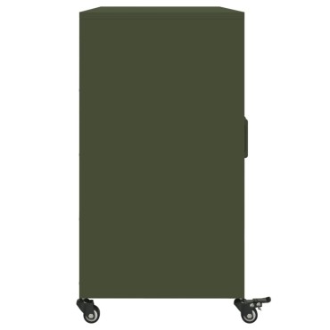 vidaXL Ντουλάπι Πράσινο Λαδί 100,5x39x72cm από Ατσάλι 1 τεμ.