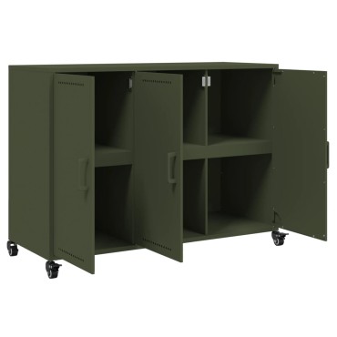 vidaXL Ντουλάπι Πράσινο Λαδί 100,5x39x72cm από Ατσάλι 1 τεμ.