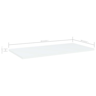 vidaXL Ράφια Βιβλιοθήκης 4 τεμ. Λευκά 60x30x1,5cm από Μοριοσανίδα