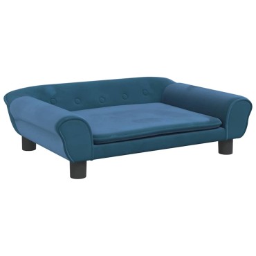 vidaXL Κρεβάτι Σκύλου Μπλε 70 x 48 x 22 εκ. Βελούδινο