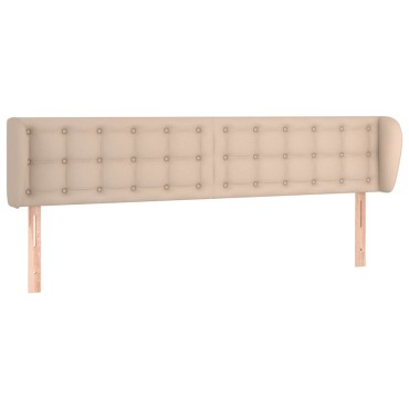 vidaXL Κεφαλάρι με Πτερύγια Καπουτσίνο 183x23x78/88cm Συνθετικό Δέρμα 1 τεμ.