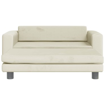 vidaXL Κρεβάτι Σκύλου με Προέκταση Κρεμ 100 x 50 x 30 εκ. Βελούδινο