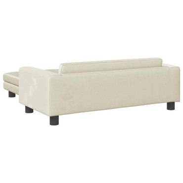 vidaXL Κρεβάτι Σκύλου με Προέκταση Κρεμ 100 x 50 x 30 εκ. Βελούδινο