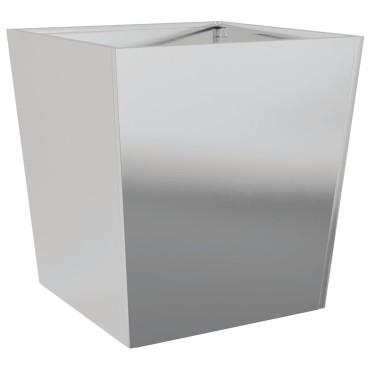 vidaXL Ζαρντινιέρα Κήπου 50x50x50 εκ. από Γαλβανισμένο Χάλυβα