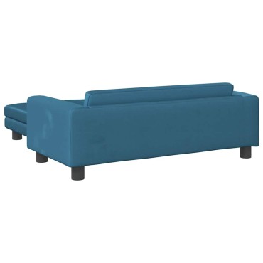 vidaXL Κρεβάτι Σκύλου με Προέκταση Μπλε 100 x 50 x 30 εκ. Βελούδινο