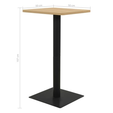 vidaXL Τραπέζι Bistro Χρώμα Δρυός 50x50x107cm 1 τεμ.