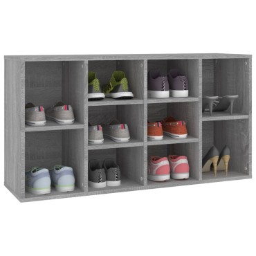 vidaXL Παπουτσοθήκη Γκρι Sonoma 103x30x54,5cm από Επεξεργασμένο Ξύλο