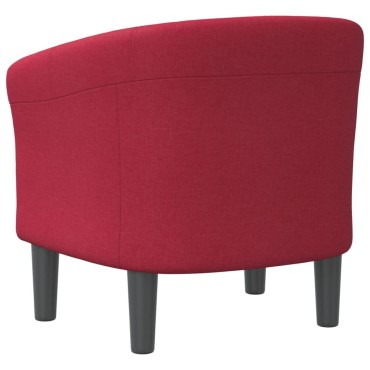 vidaXL Πολυθρόνα Μπάρελ Μπορντό Υφασμάτινη 46,5x45cm 1 τεμ.