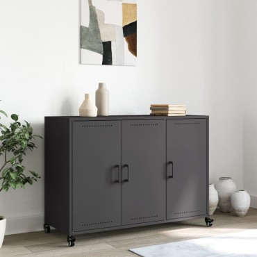 vidaXL Ντουλάπι Μαύρο 100,5x39x72cm από Χάλυβα 1 τεμ.