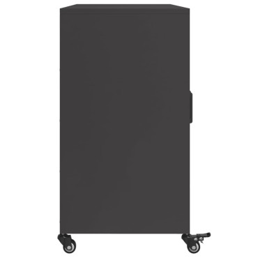 vidaXL Ντουλάπι Μαύρο 100,5x39x72cm από Χάλυβα 1 τεμ.