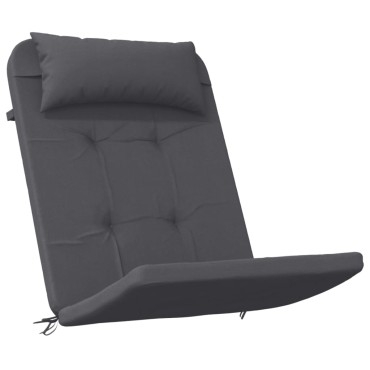 vidaXL Μαξιλάρια Καρέκλας Adirondack 2 τεμ. Ανθρακί από Ύφασμα Oxford 126x58x4,5cm