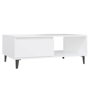 vidaXL Τραπεζάκι Σαλονιού Λευκό 90x60x35cm από Μοριοσανίδα 1 τεμ.