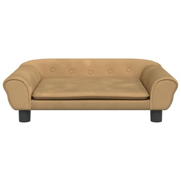 vidaXL Κρεβάτι Σκύλου Καφέ 70 x 48 x 22 εκ. Βελούδινο