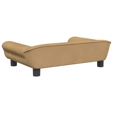 vidaXL Κρεβάτι Σκύλου Καφέ 70 x 48 x 22 εκ. Βελούδινο