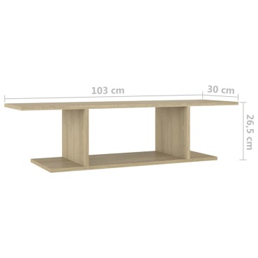 vidaXL Έπιπλο Τηλεόρασης Κρεμαστό Sonoma Δρυς 103x30x26,5cm