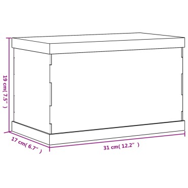 vidaXL Κουτί Βιτρίνα Διάφανο 31 x 17 x 19 εκ. Ακρυλικό