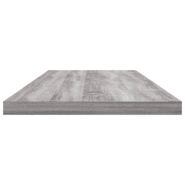 vidaXL Ράφια Τοίχου 4 τεμ. Γκρι Sonoma 80x20x1,5cm Επεξεργ. Ξύλο