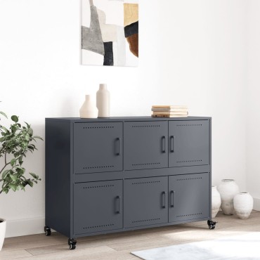 vidaXL Ντουλάπι Ανθρακί 100,5x39x72cm από Χάλυβα 1 τεμ.
