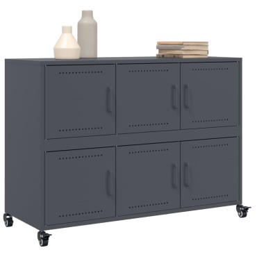 vidaXL Ντουλάπι Ανθρακί 100,5x39x72cm από Χάλυβα 1 τεμ.