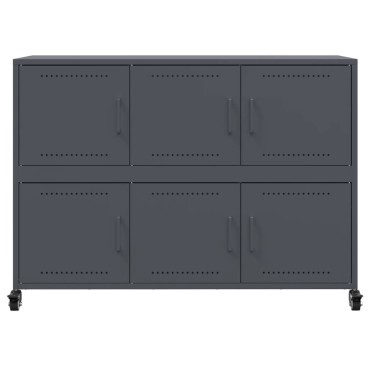 vidaXL Ντουλάπι Ανθρακί 100,5x39x72cm από Χάλυβα 1 τεμ.