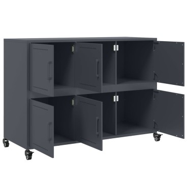 vidaXL Ντουλάπι Ανθρακί 100,5x39x72cm από Χάλυβα 1 τεμ.